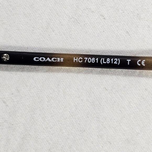 Coach Classic Aviator Sunglasses HC7061 - Gold Matte Dark Tortoise/Brown W/case - Picture 5 of 11